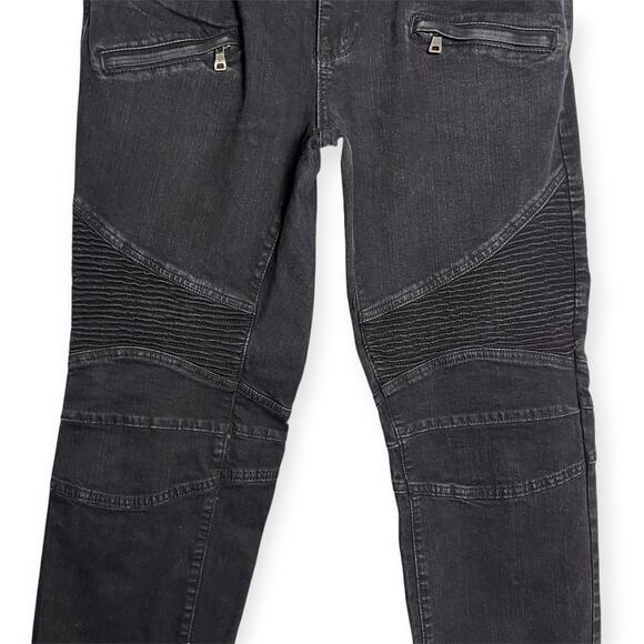 Studio de Vestiti Eleganti Moto Jeans SIZE 38 x 32 Black Denim RUNS SMALL - Picture 13 of 15